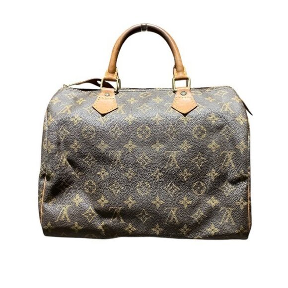 LOUIS VUITTON Brown Monogram Speedy 30 Boston Bag - Picture 2 of 9